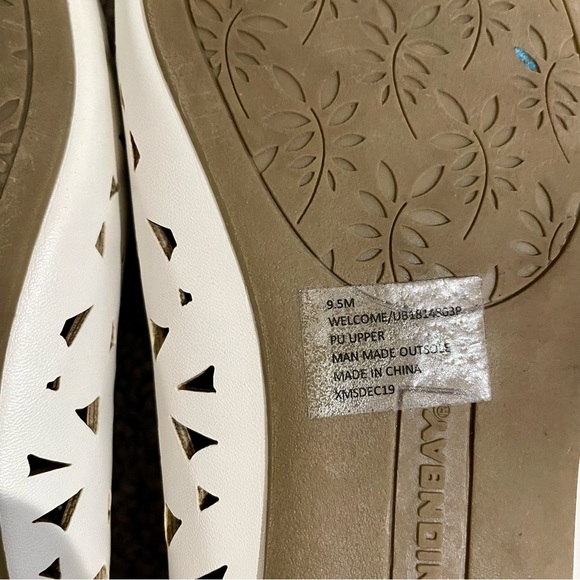 UNIONBAY Women's Ballet Winner Scalloped Flats- White, Size 9.5, Summer/Spring - Picture 8 of 8
